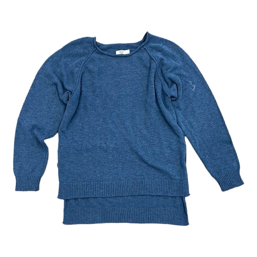 Ugg Blue Knit Outseam High Low Sweater S